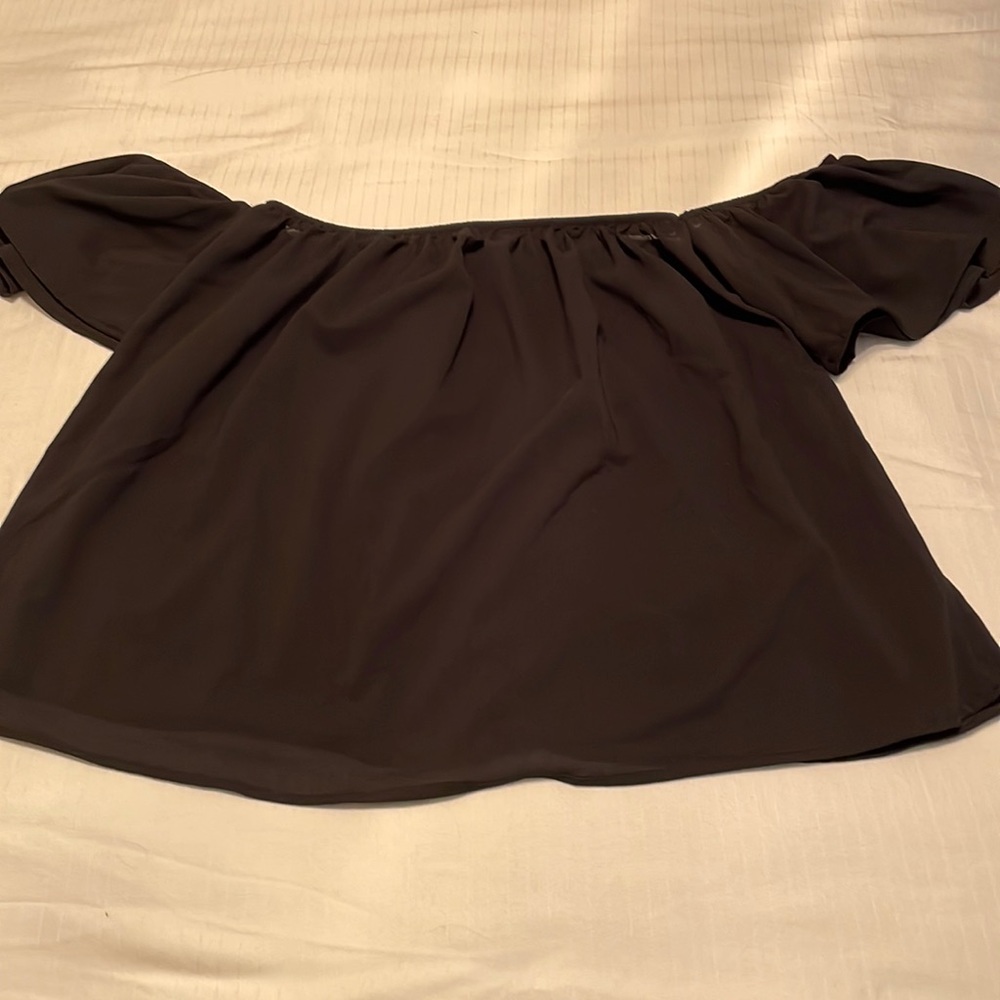 Black sheer off the shoulder top